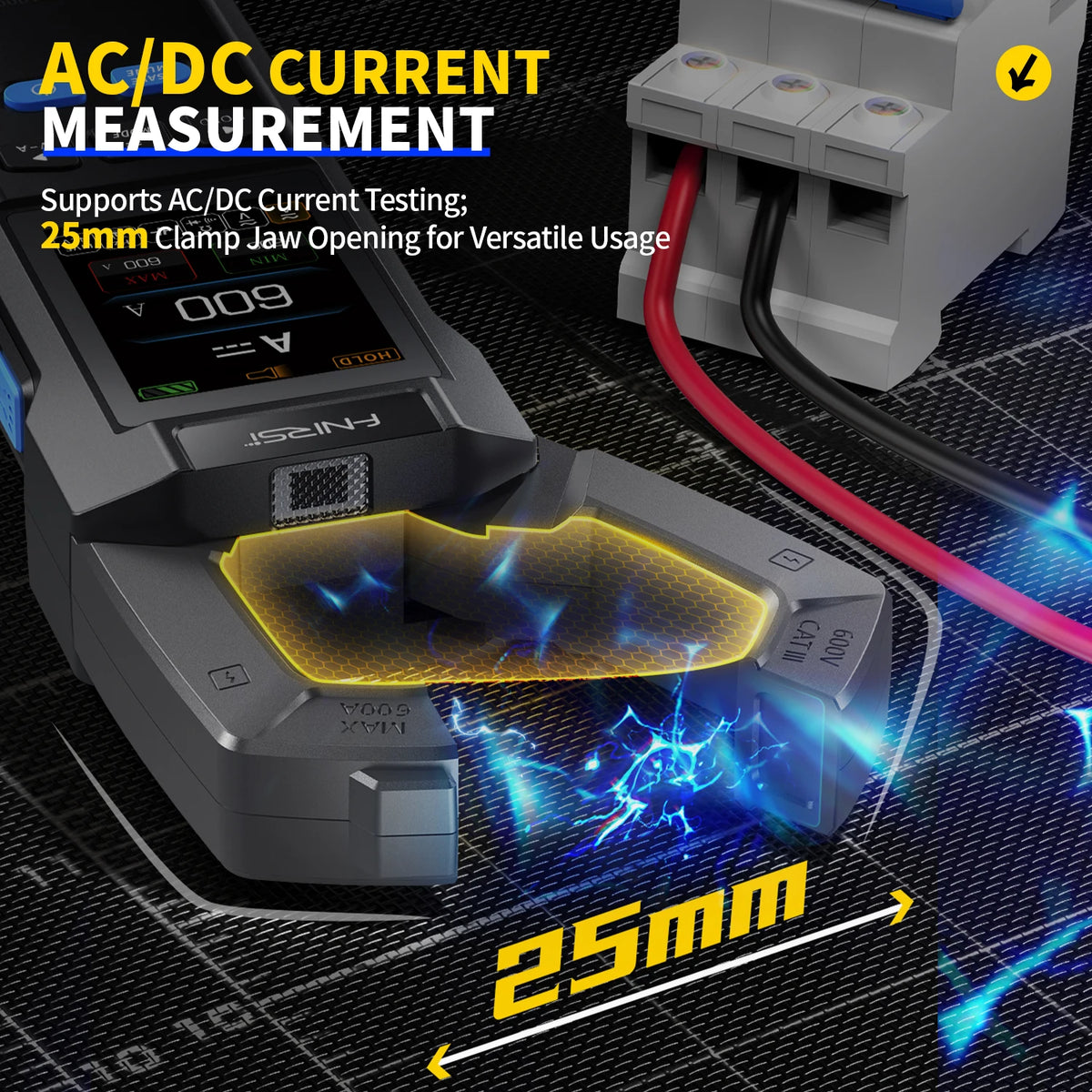 DMC-100 DC AC Current Clamp Meter 10000 Counts Digital Clamp Meter 600A Amperimetric Clamp USB Tester NCV Electrician Tools