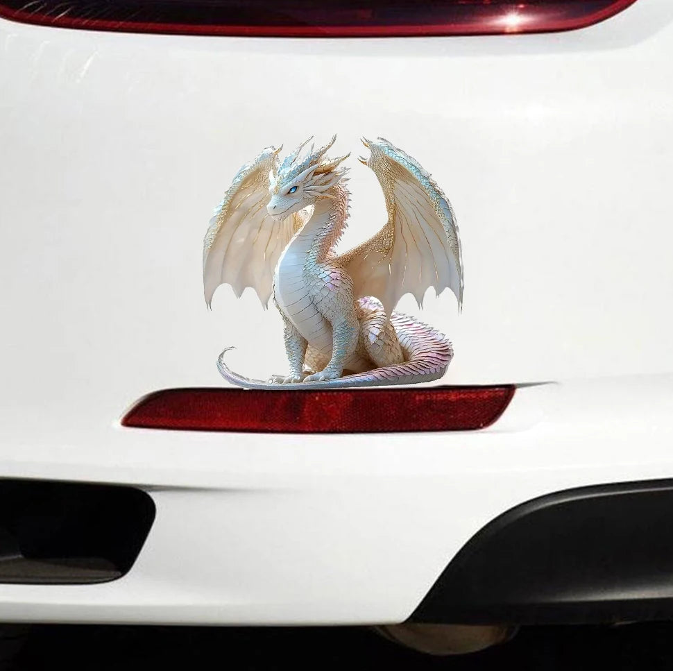White Dragon Vinyl Decal Sticker for Car, Van and RV, Waterproof - view 2