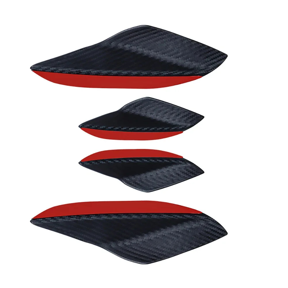 Universal Carbon Fiber Bumper Lip Spoiler Kit (4-Piece) - image 10