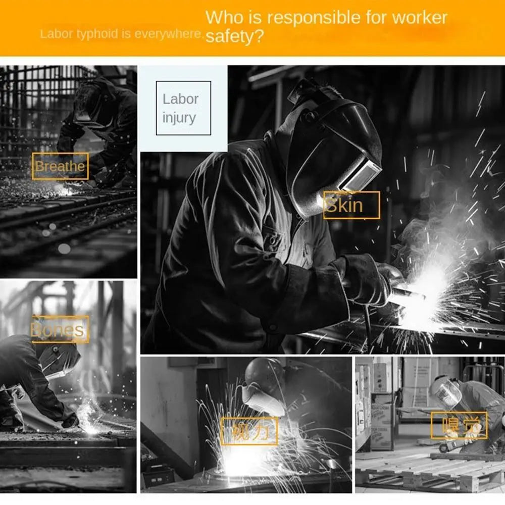 Sweat Absorption Welding Cap Hat Adjustable Anti-scalding Welder Work Cap Safety Retardant Welding Protective Hat Welder