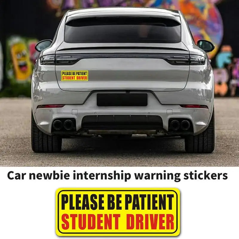 Reflective Student Driver Magnet - Please Be Patient Sign - image 3