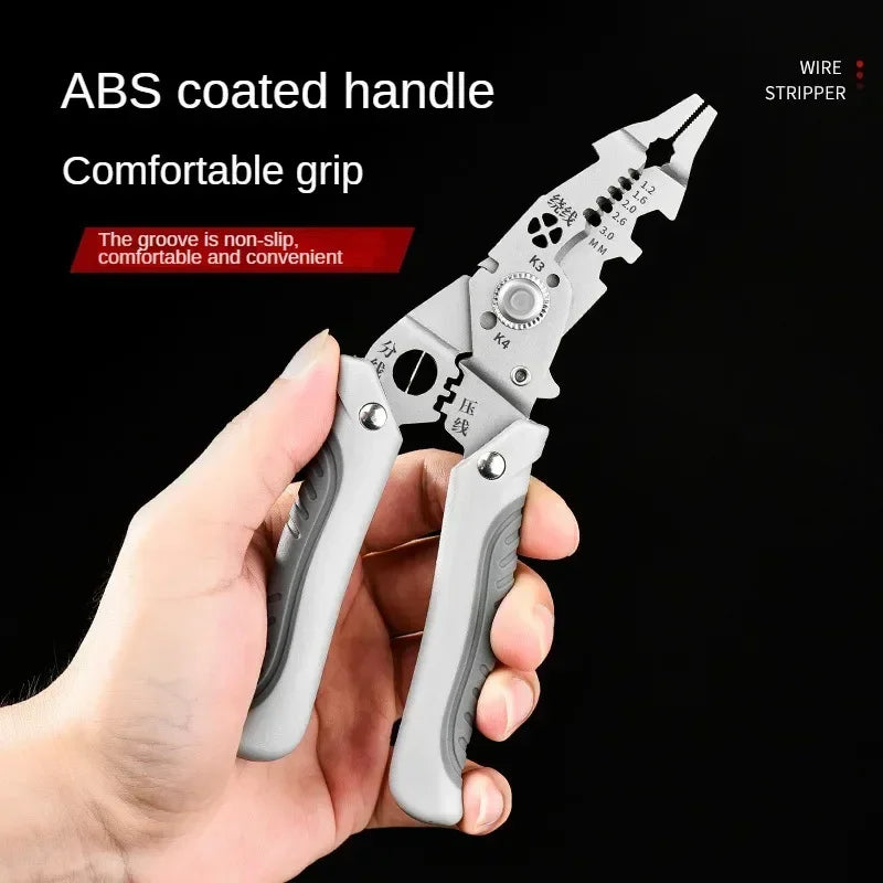 Wire Stripper Crimper Cable Cutter Adjustable Automatic Wire Stripper Multifunctional Stripping Crimping Pliers Terminal Tools