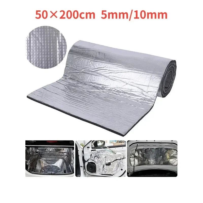 Fireproof Acoustic Thermal Insulation Mat - Car Soundproofing 200x50cm