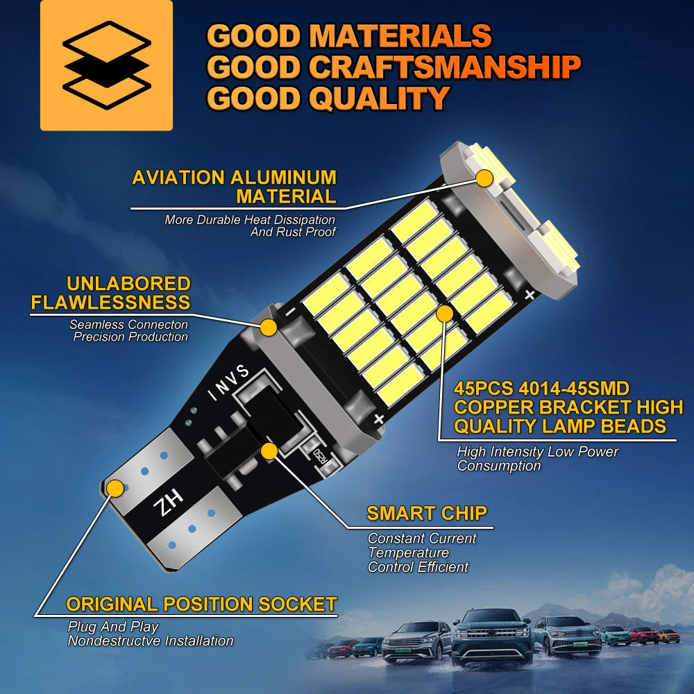 T15 921 LED Backup Light Bulbs for Chevy Silverado 2014-2023 - image 3