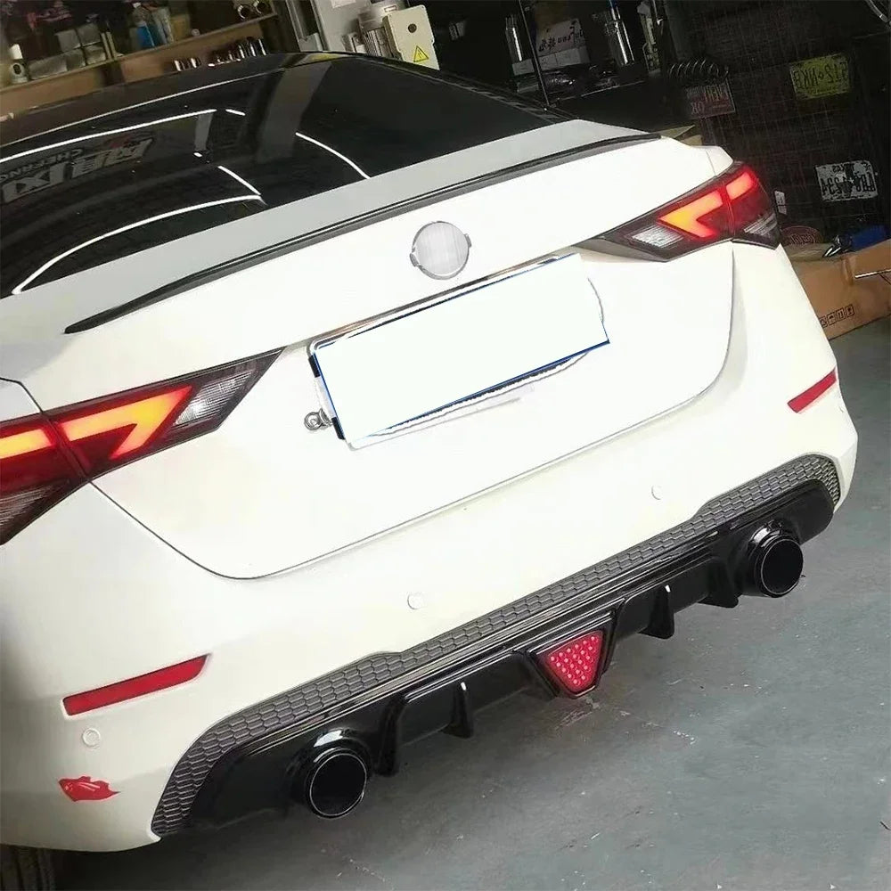 Rear Bumper Diffuser with LED for Nissan Sentra and Sylphy 2020-2022 - view 4