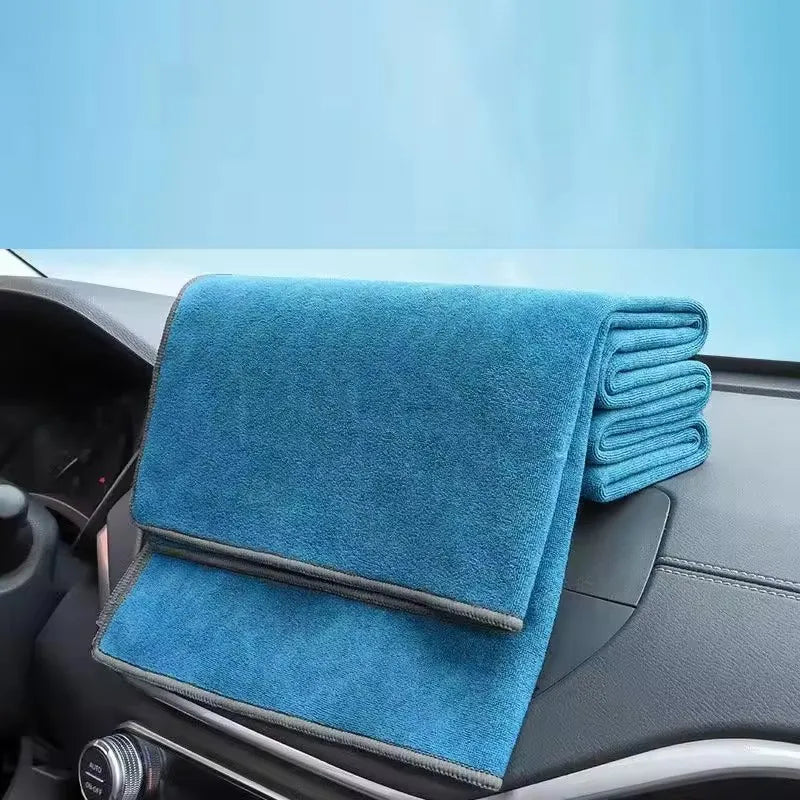 Microfiber Cleaning Towel Thicken Soft Drying Cloth Car Body Washing Towels Double Layer Clean Rags Car Accessories