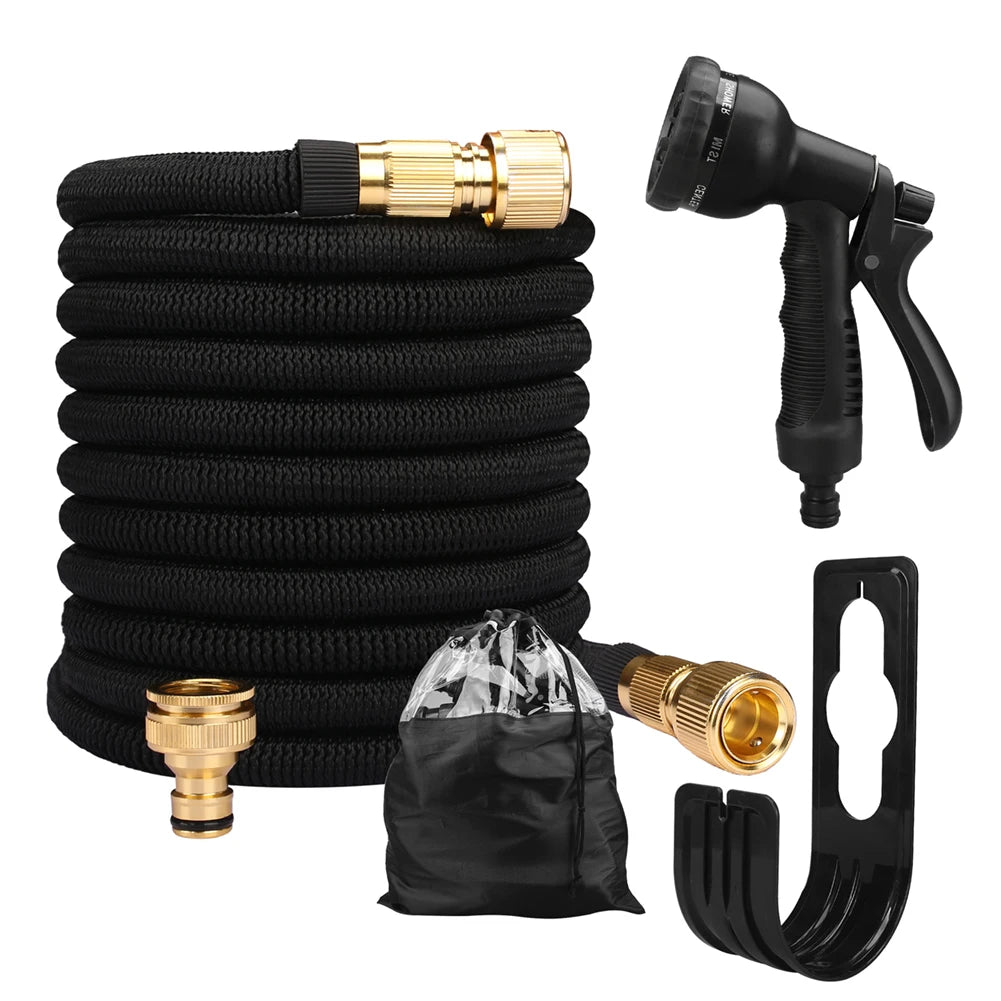 Expandable Garden Hose with Double Metal Connectors – High Pressure