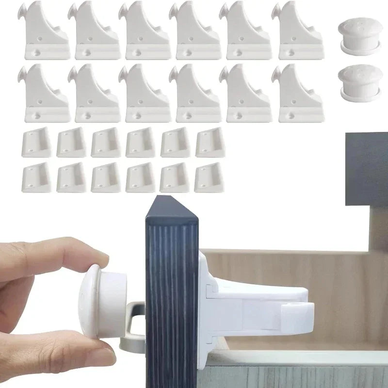 Magnetic Invisible Child Safety Locks for Drawers & Cabinets