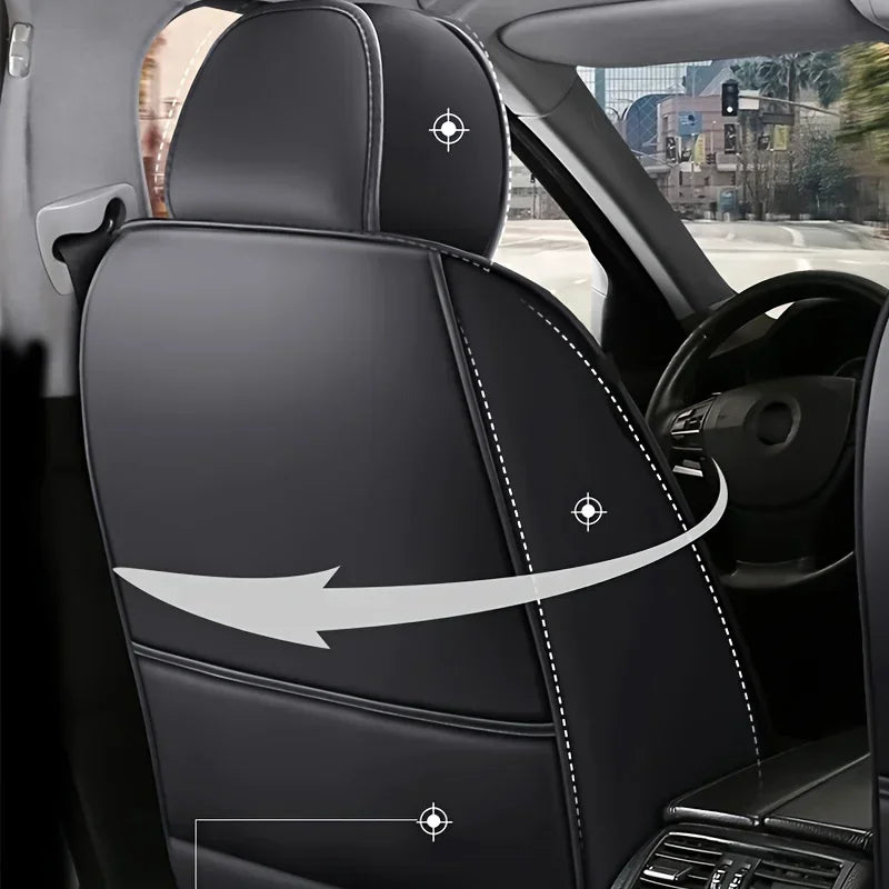 Synthetic Leather Single Car Seat Cover, All-Season Universal