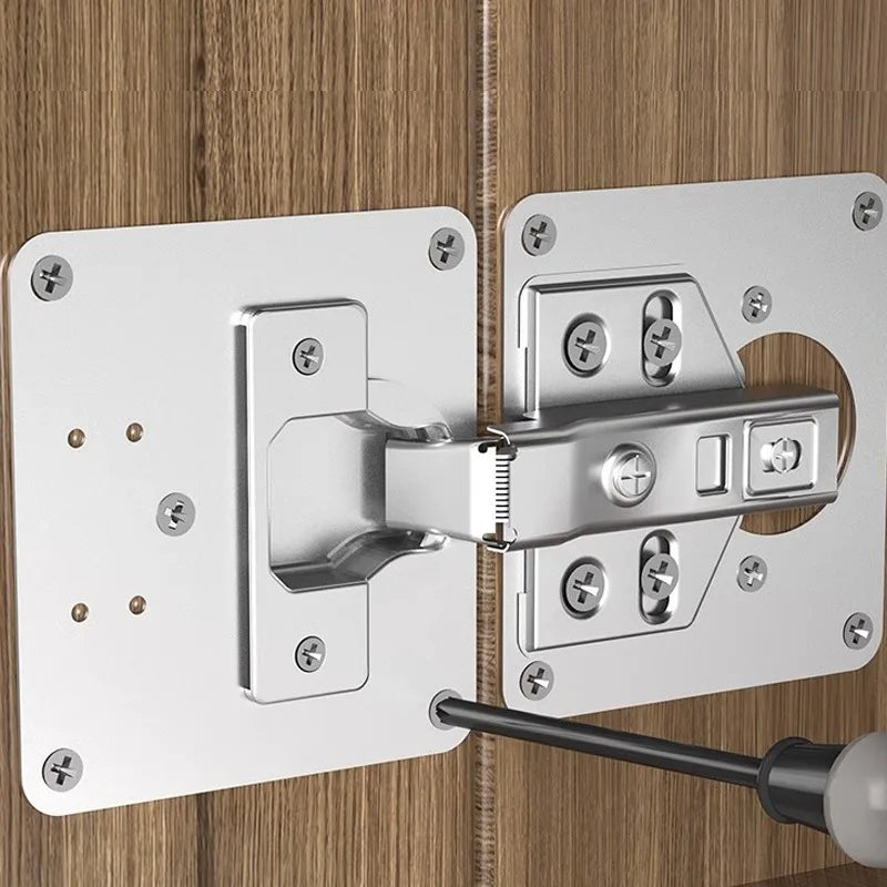Stainless Steel Cabinet Hinge Repair Plate Kit with Screws