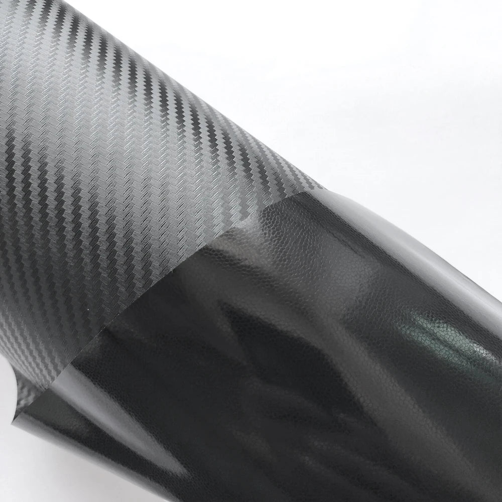 3D Carbon Fiber Vinyl Wrap Film – Black Self-Adhesive Car Sticker - image 4
