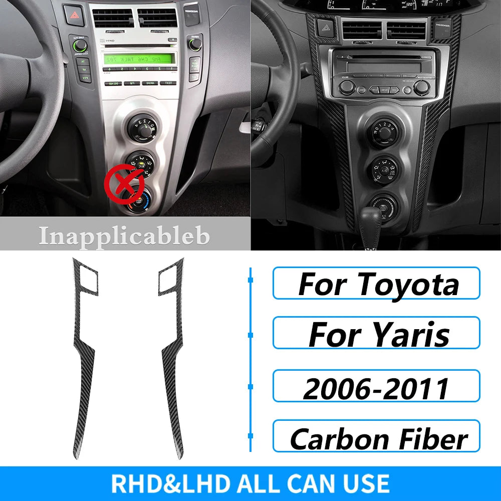 Carbon Fiber Gear Shift Panel Cover Trim for Toyota Yaris 2006-2011 - image 55