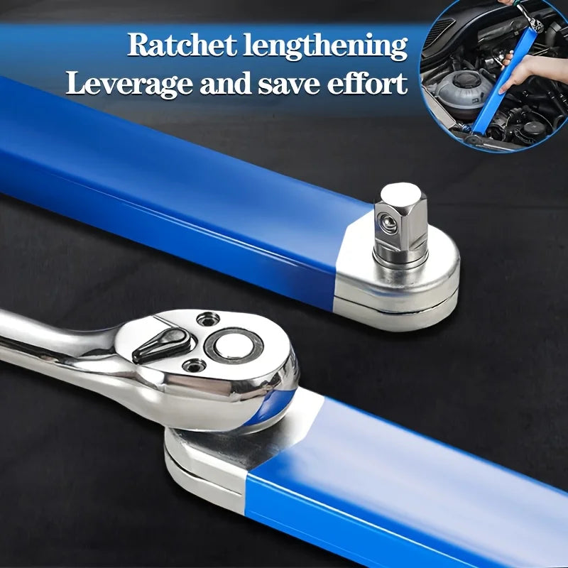 Dual-Head Adjustable Ratchet Extension Wrench, Carbon Steel - image 2