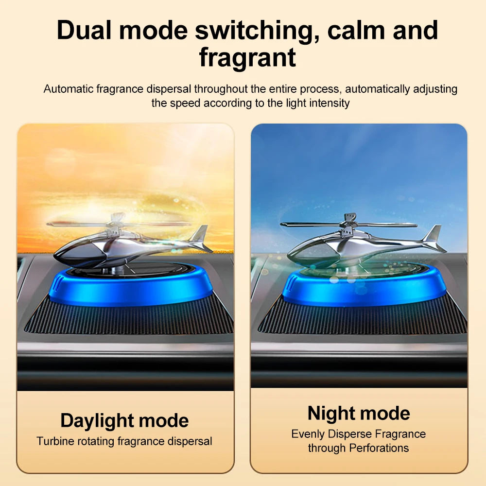 Solar Powered Helicopter Aromatherapy Car Air Freshener - image 3