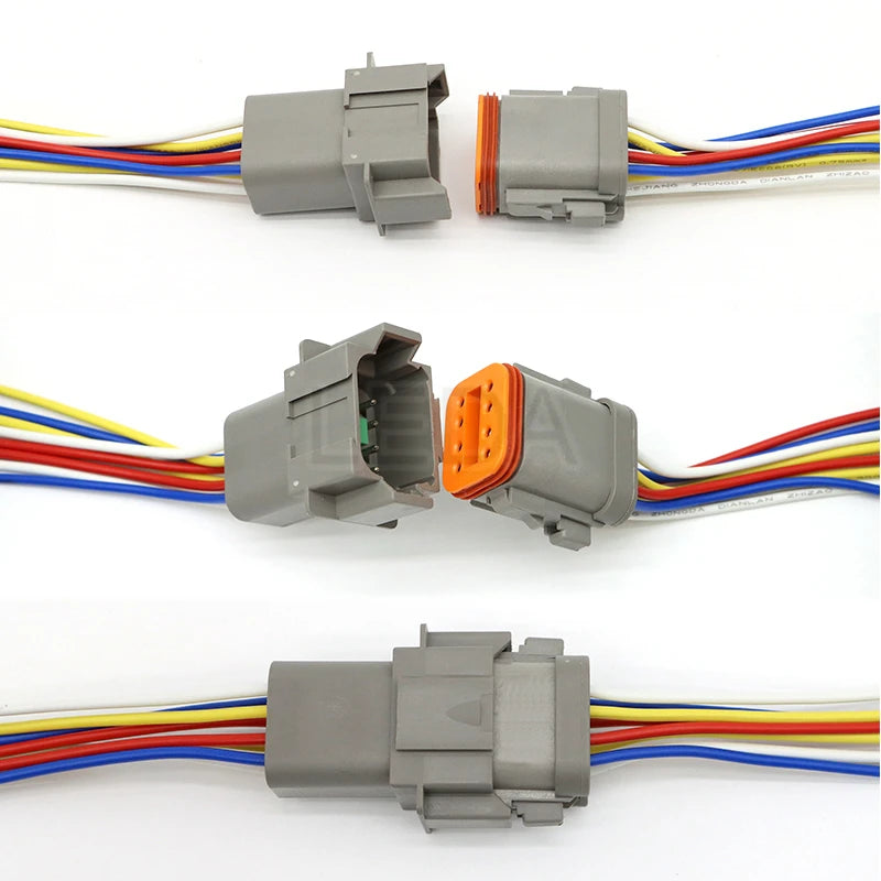 DT Waterproof Wire Connector with 15cm Leads, 2 to 12 Pin