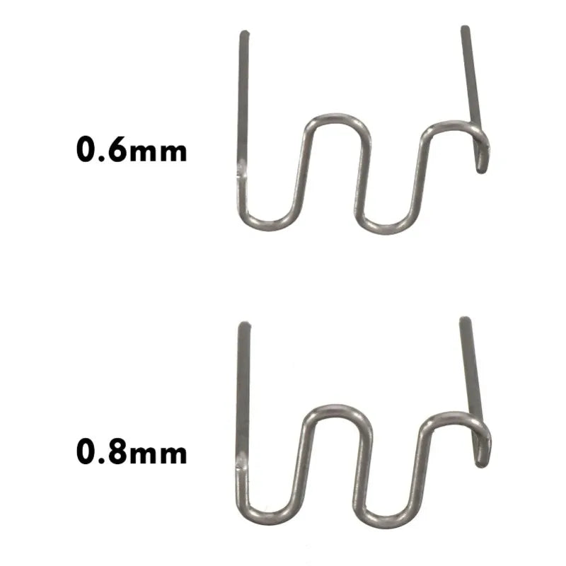 0.6mm/0.8mm 500pcs Welding Wire Nails For Repairing Car Safes Hot Melt Welding Wire Bumper Fracture Repair Plastic Machine Nails