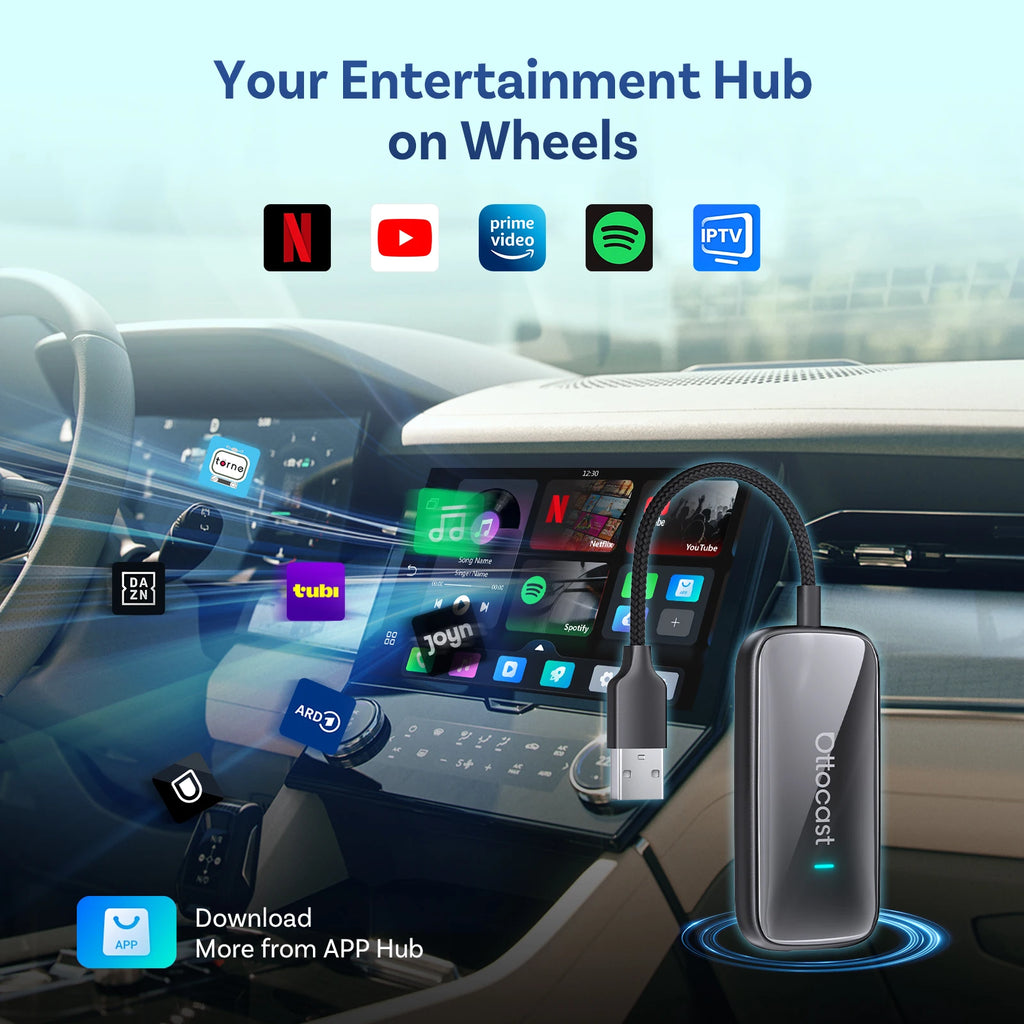 OTTOCAST Play2Video Ultra Wireless CarPlay AI Box Netflix YouTube - image 3