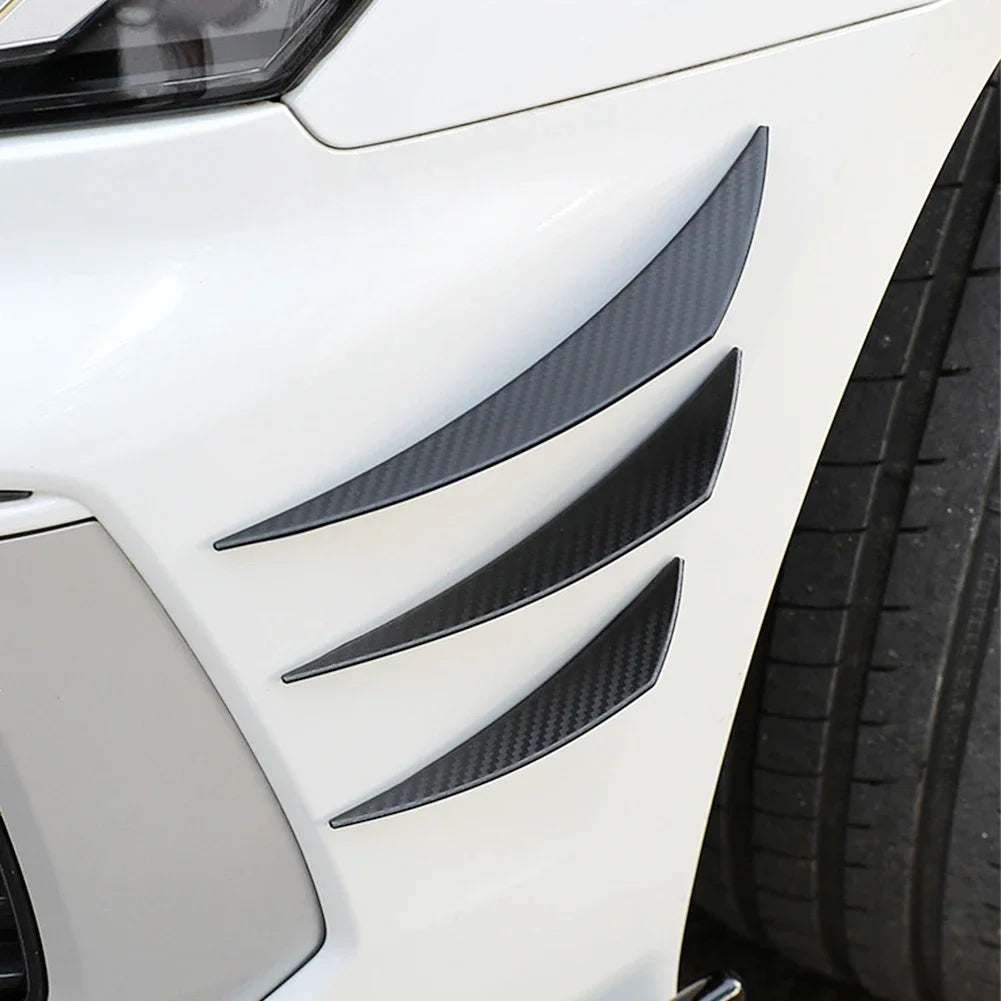 Universal Front Bumper Lip Spoiler Canards 4 or 6 Piece Set - image 4