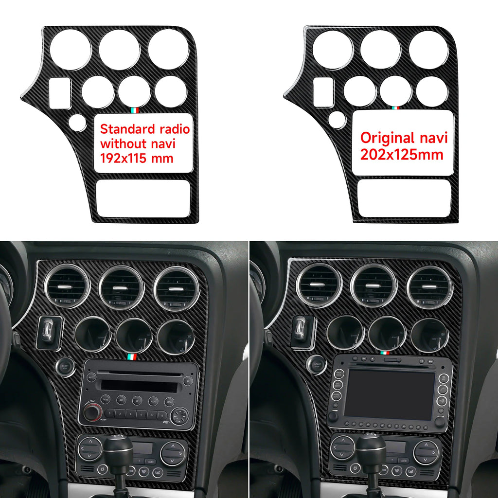 For Alfa Romeo 159 (2004-2011) Accessories, Car Center Console Gear Shift Panel,Steering Wheel Carbon Fiber Interior Stickers.