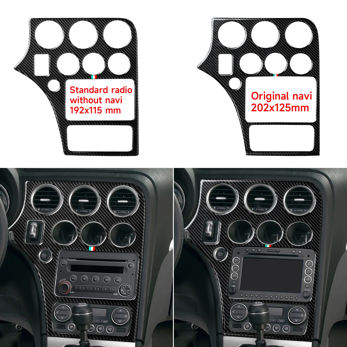 For Alfa Romeo 159 (2004-2011) Accessories, Car Center Console Gear Shift Panel,Steering Wheel Carbon Fiber Interior Stickers.