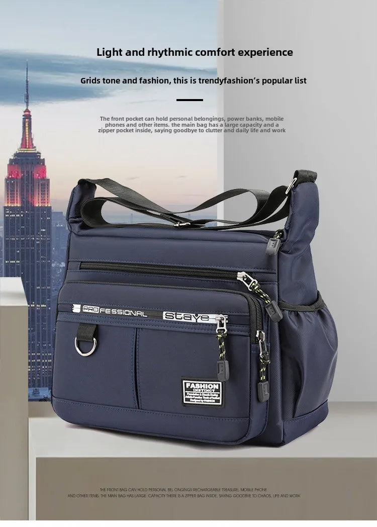Men's Multi-Pocket Crossbody Shoulder Messenger Bag