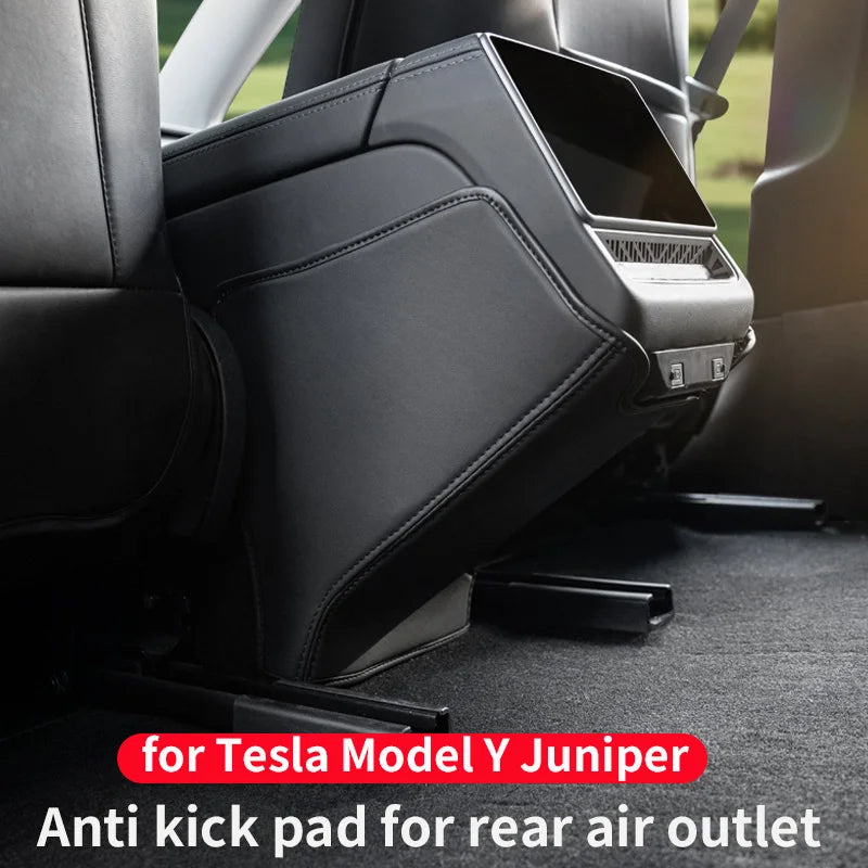 For 2025 Model Y Juniper rear air conditioning vent anti kick pad, Refreshed Model Y interior suede protection pad, dust pad