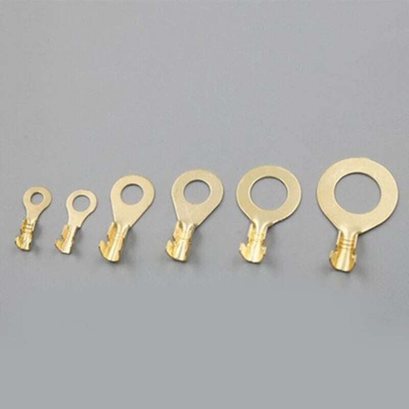 Non-insulated Assortment Kit M3/M4/M5/M6/M8/M10 Ring Lugs Eyes Copper Crimp Terminals Cable Lug Wire Connector