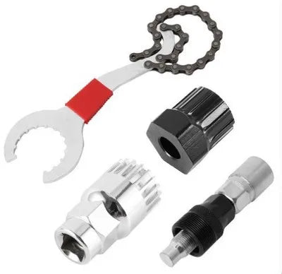 Bicycle Repair Tool Kits Bike Flywheel Removal Chain Breaker Cutter Crank Puller Bike Wrench Cassette Bracket Extractor Sets