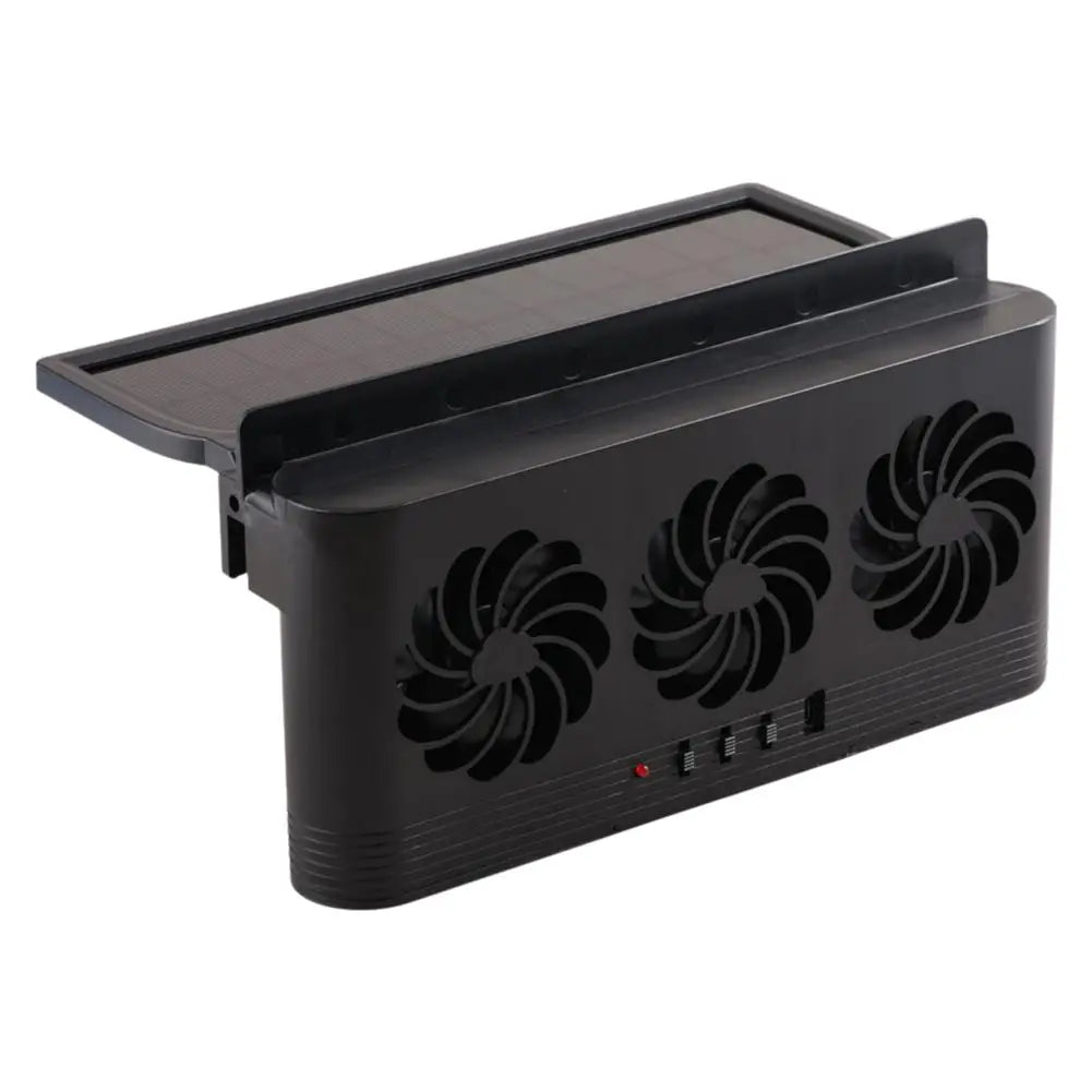 Solar Powered Car Window Exhaust Fan, 3 Air Outlets