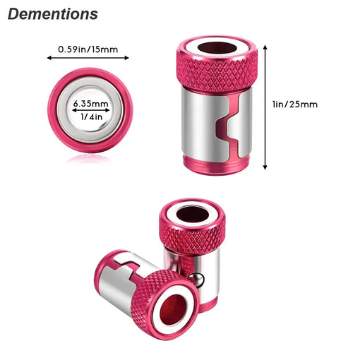 1/4 Inch Magnetic Ring Screwdriver Bit Magnetizer, Removable Adapter