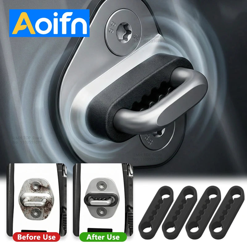 Universal Car Door Shock Absorber Pads, Soundproof Anti-Vibration Buffer