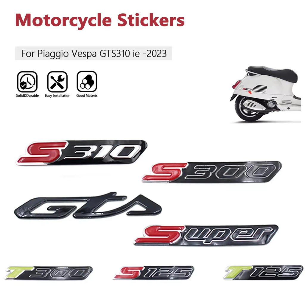 Reflective Wheel Rim Decals for Vespa GTS and S Series Scooters