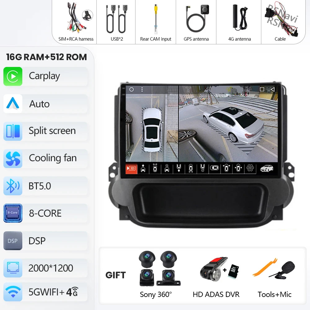 Chevy Malibu 2012-2015 CarPlay Receiver with 9" QLED Touchscreen - image 31