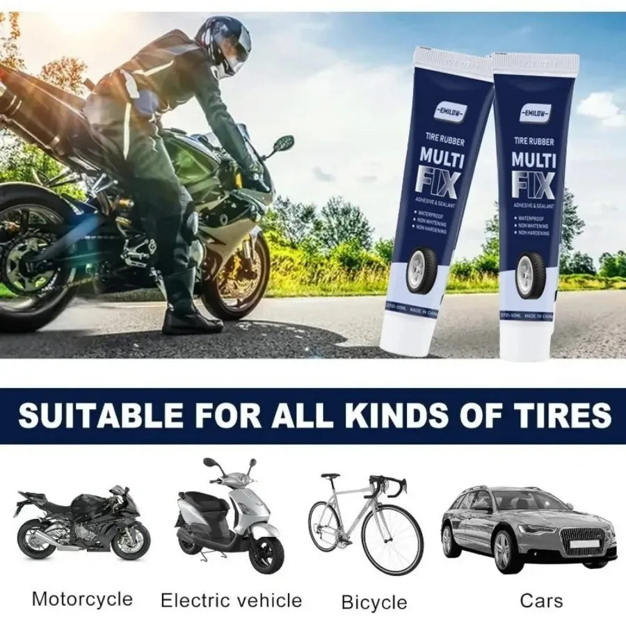 Universal Tire Repair Glue, Tire Sealant, Car Tire Repair Gel Tire Repair Gel Rubber Adhesive Not Corrosive Tire Scratches Crack