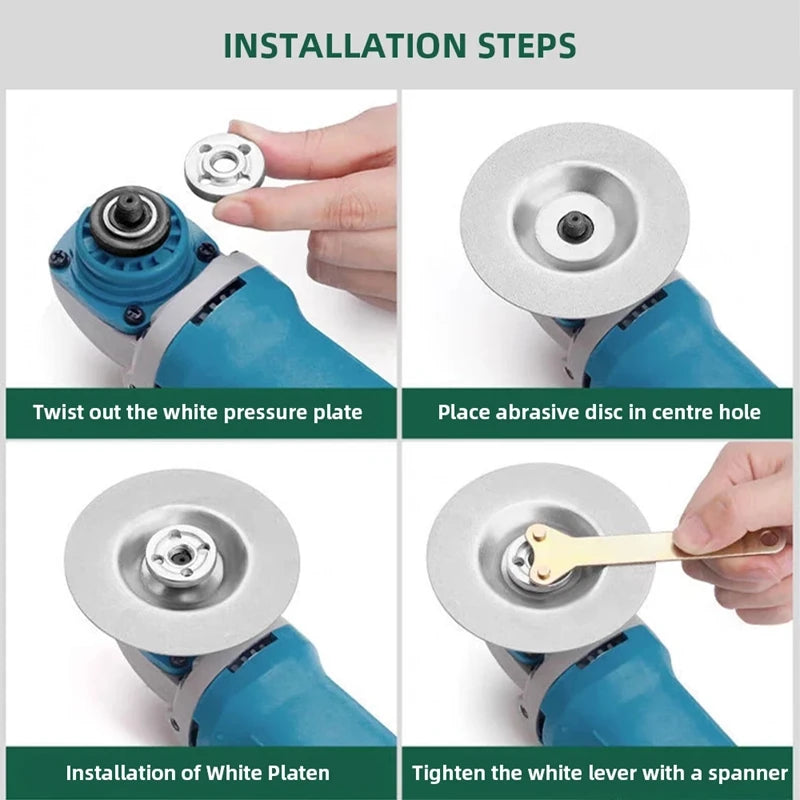Angle Grinder Diamond Glass Grinding Disc Household Cymbal Shaped Electric Sharpening Disc Polishing Discs Cutting Blades