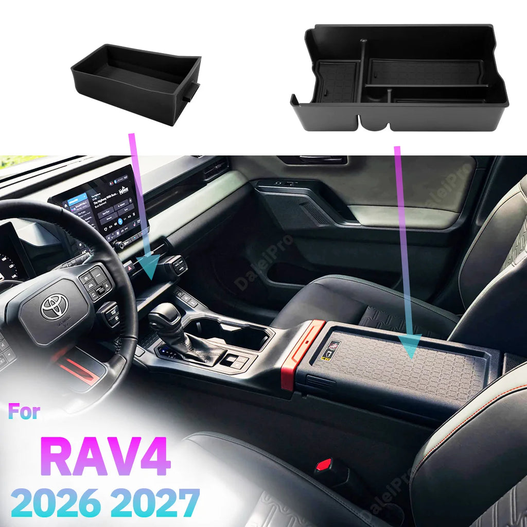 Armrest Storage Box and Console Drawer for Toyota RAV4 2026-2027