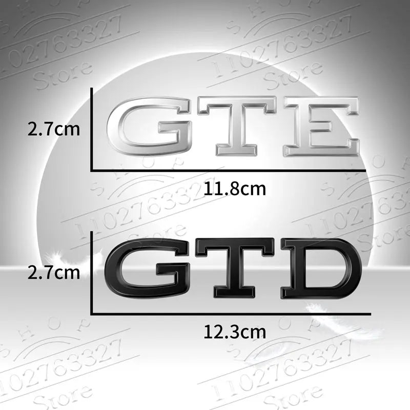 Metal GTD GTE Emblem Badge Rear Trunk for VW Golf Passat Tiguan Polo - image 6