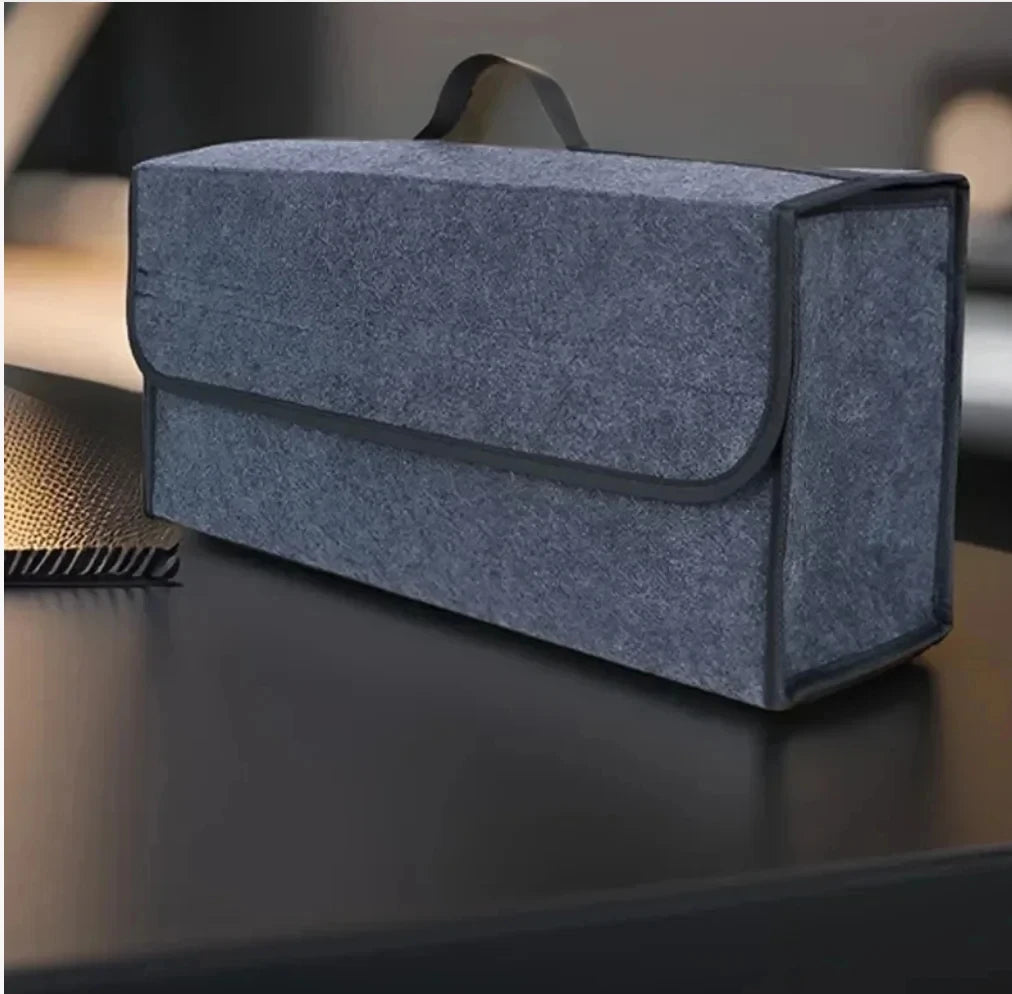 Felt Car Trunk Organizer with Anti-Slip Compartments