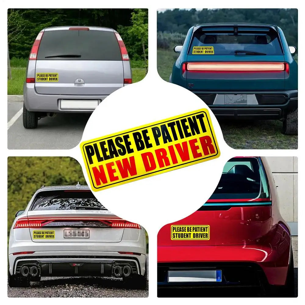 Reflective Student Driver Magnet Sign, Please Be Patient