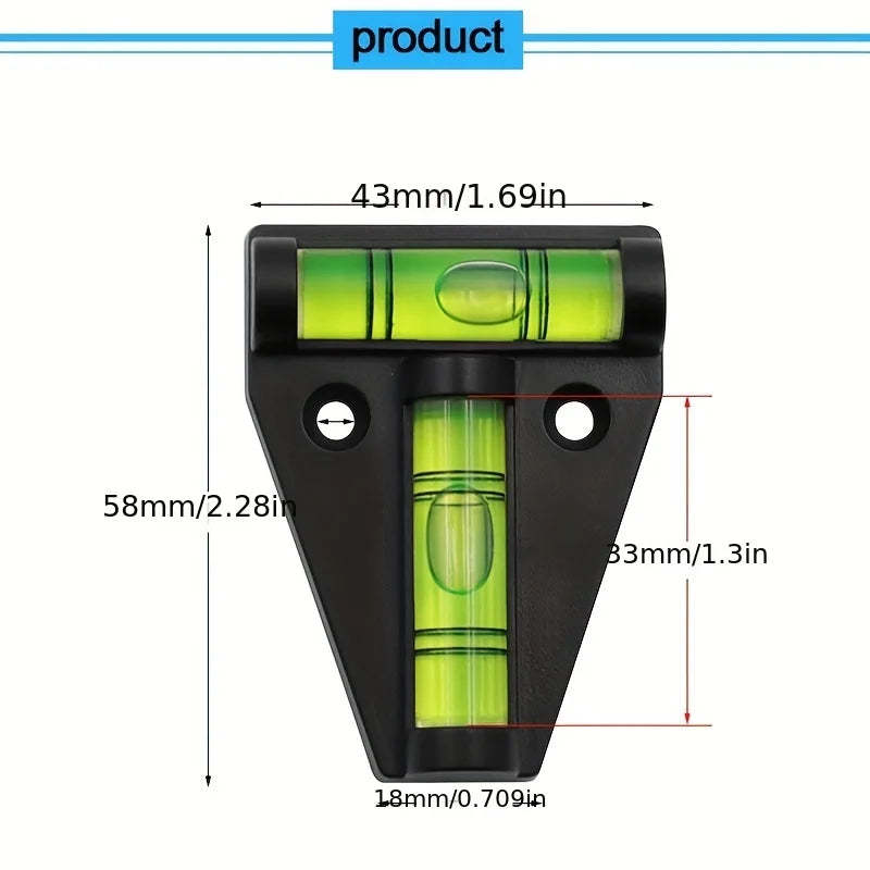 Horizontal Bubble Triangle Level – Circular Bullseye Spirit Level