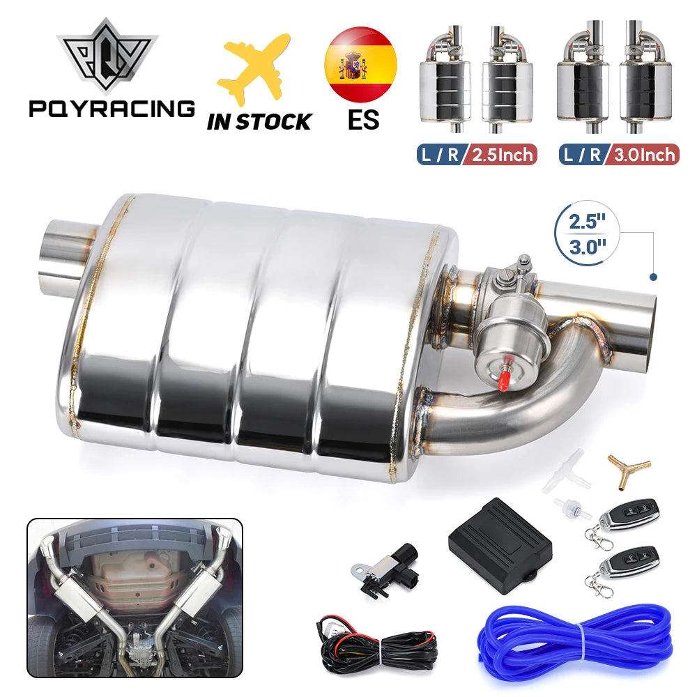 Stainless Steel Exhaust Cutout Valve 2.5/3/3.5" with Wireless Remote