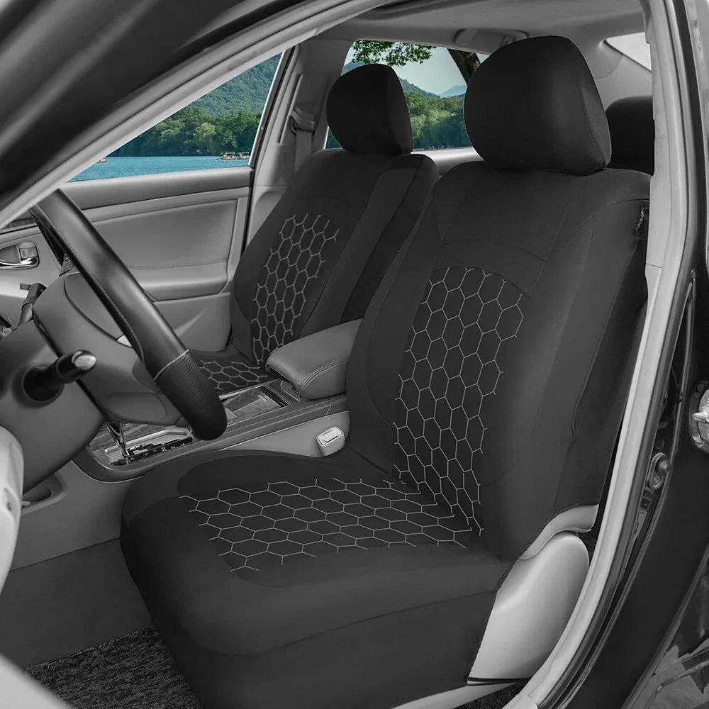Breathable 9-Piece Car Seat Cover Set for 5 Seats
