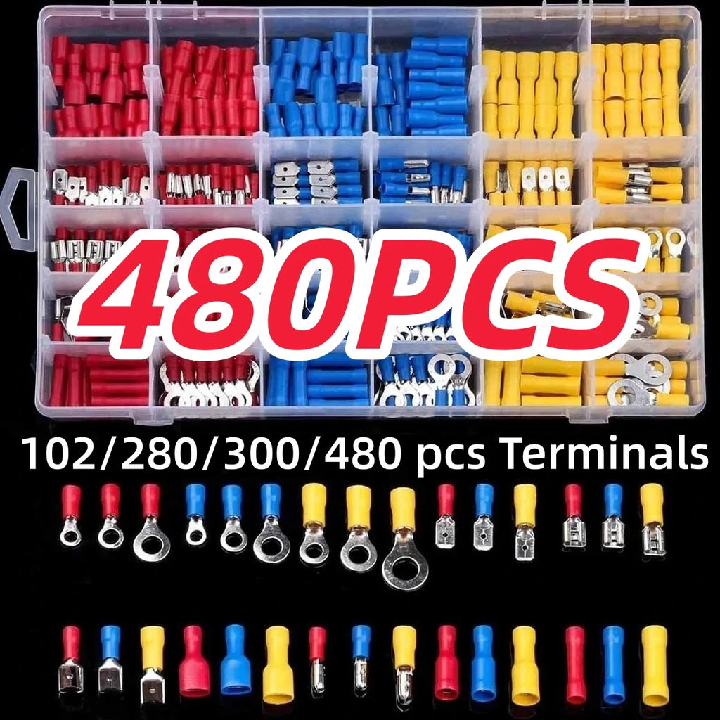 480/280/102-Piece Insulated Wire Connector Terminal Kit
