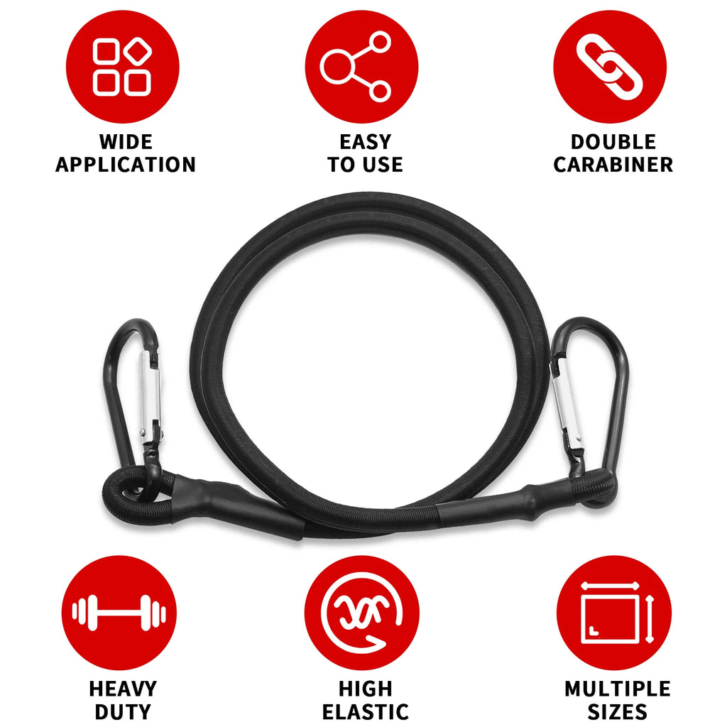 Elastic Bungee Cord with Hook, 30–150cm – Bike, Luggage & Roof Rack