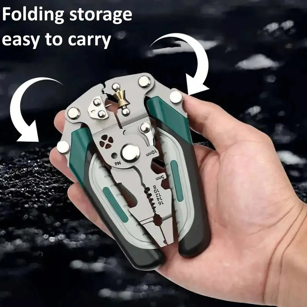 Foldable Wire Stripper Multi-Function Electrician Pliers Crimping Tool - image 9