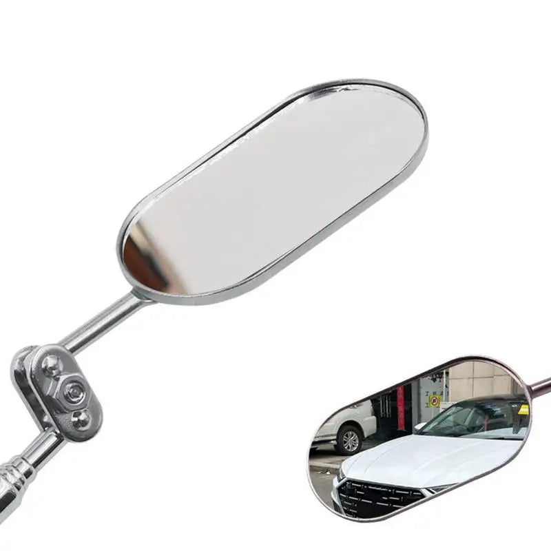 Automobile Repair Inspection Mirror Telescopic Mirror 360-Degree Rotating with LED Light Folding Elliptical Retractable Mirror
