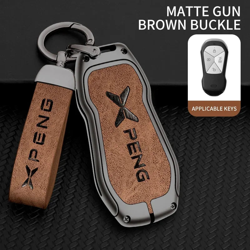 Metal Key Fob Cover Case for Xpeng P5, P7, G9 & More