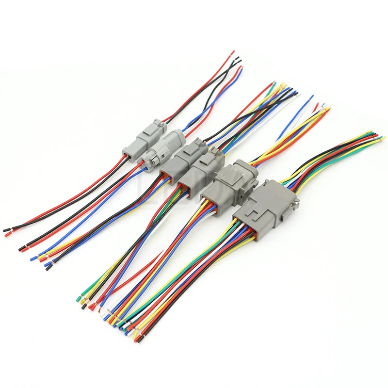 DT Waterproof Wire Connector with 15cm Leads, 2 to 12 Pin