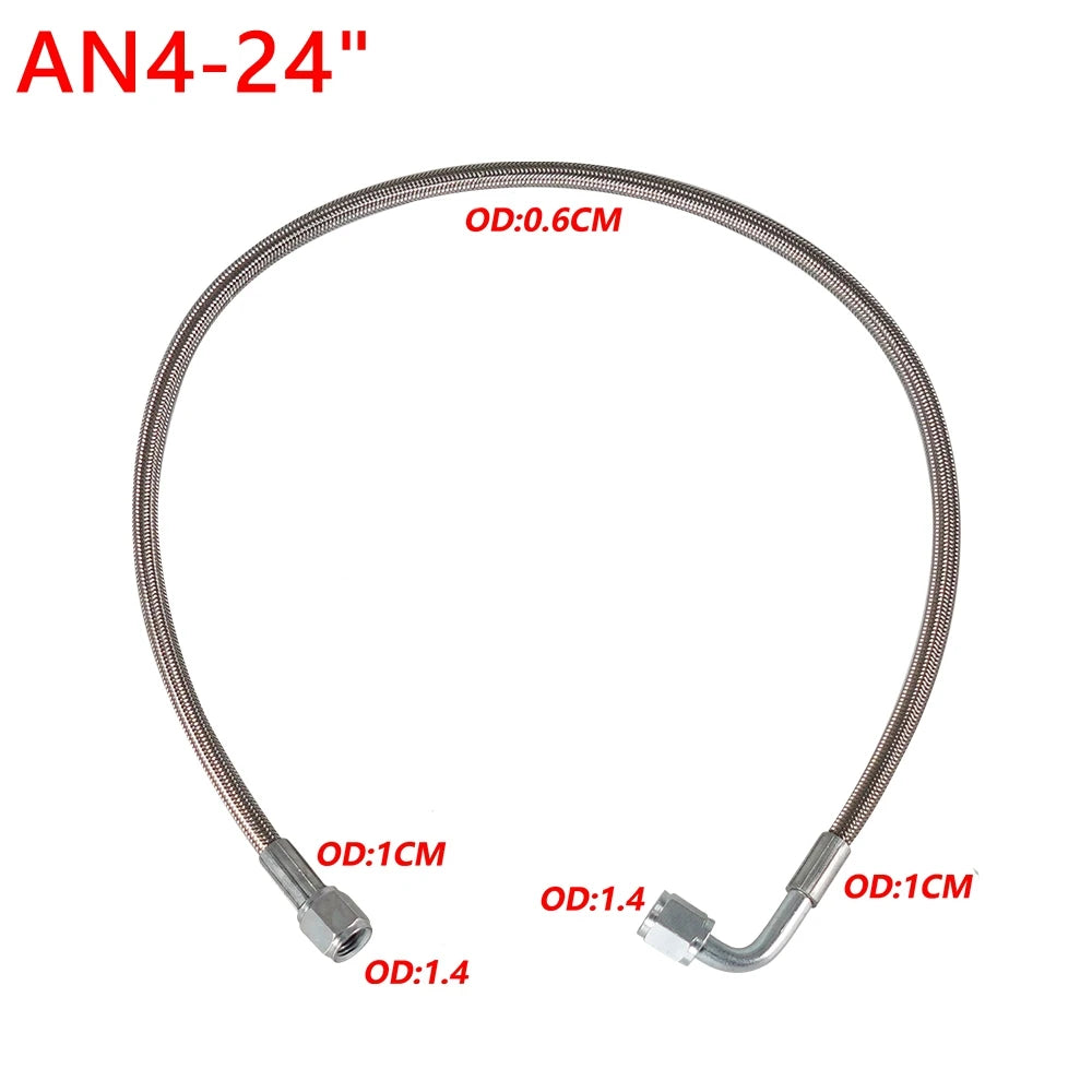 AN4 Braided Turbo Oil Feed Line Kit, 12 to 60 Inch - view 7