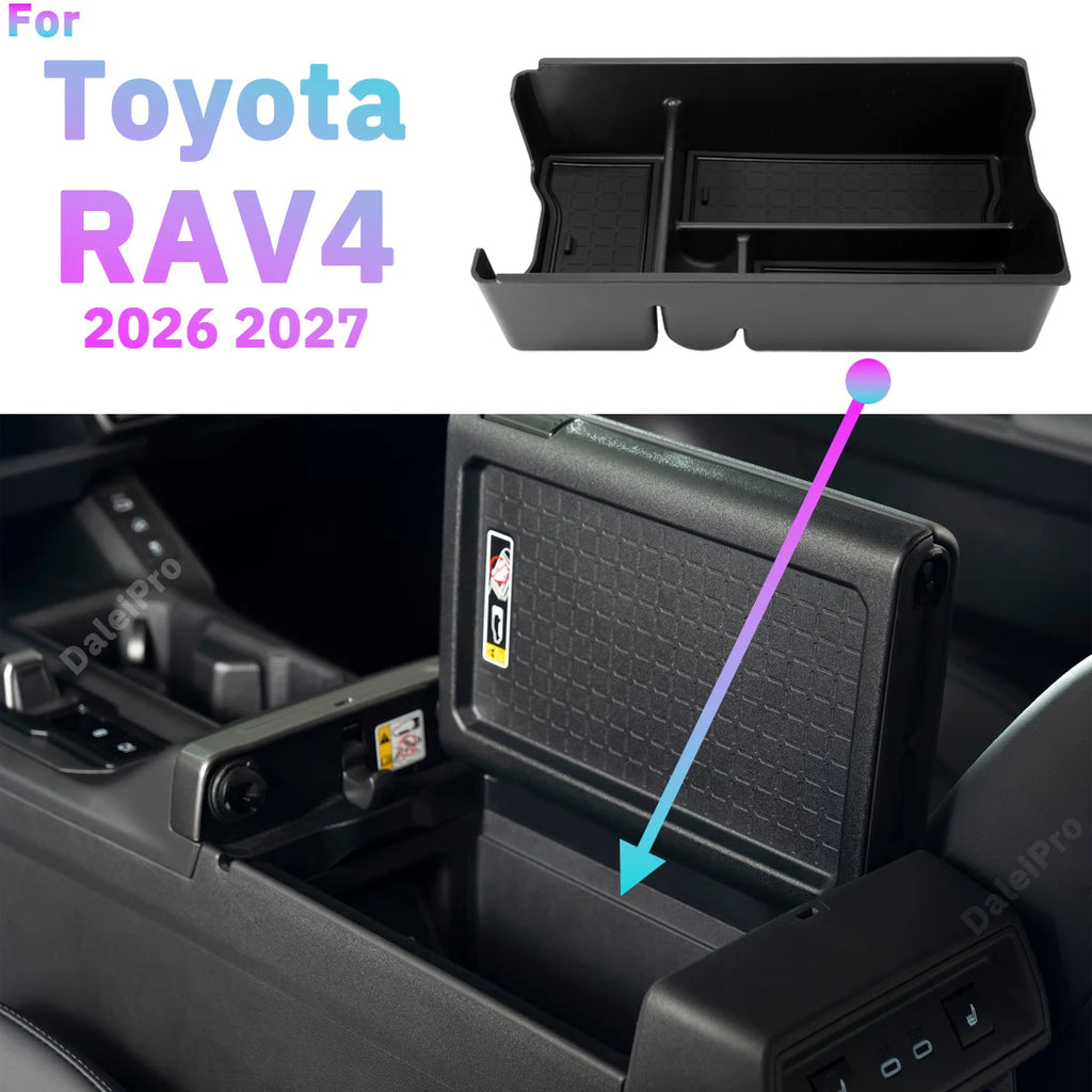 Armrest Storage Box and Console Drawer for Toyota RAV4 2026-2027